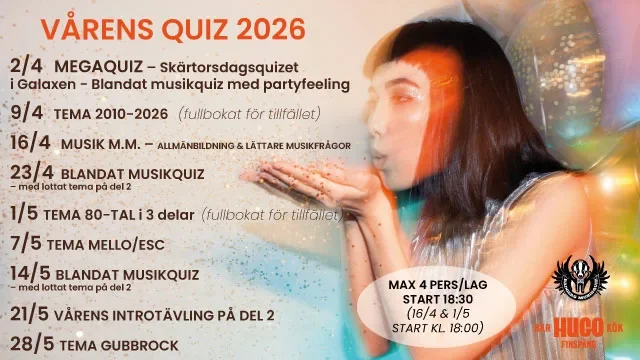Vårens quizschema 2026